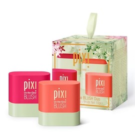 Pixi Beauty On-the-Glow - Juego de regalo de mini rubor, 2 mini barras de rubor que brillan | Tonos rubí y jugoso