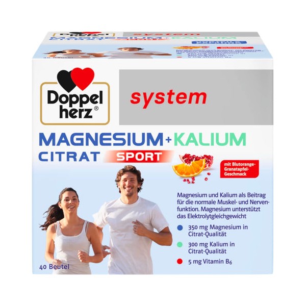 Doppelherz Magnesium & Potassium Citrate Granulate 40 sachets