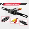 Pleoos Car License Plate Backup Camera, 8-Light Infrared Vehicle Camera,