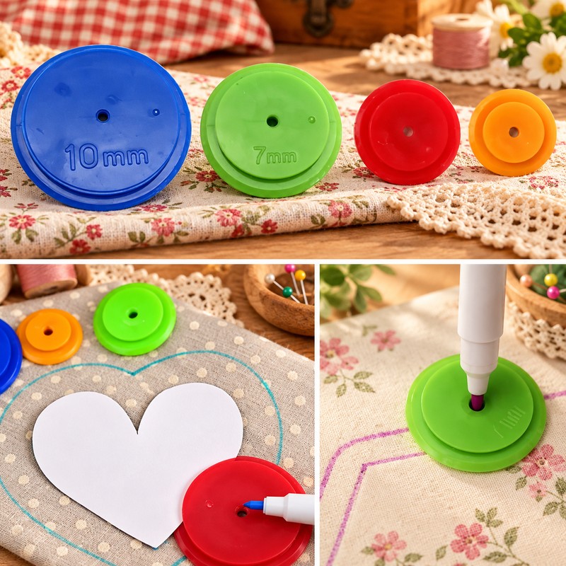 Seam Allowance Marker Disc Set – 3, 5, 7 and