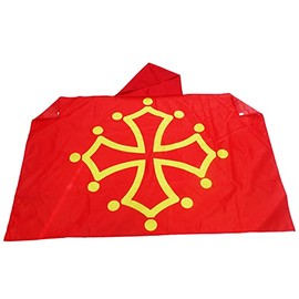 AZ FLAG - Midi-Pyrénées Flag - Occitania - 150 x 90 cm - Cape Flag Occitan - France 100% Polyester with Integrated Sleeves - Body Flag High Quality - 80 g