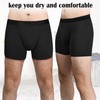 TIICHOO Mens Incontinence Underwear Washable with Absorbency Fly Front Leak