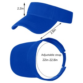 Marrywindix 1 Piece of Royal Blue Sport Wear Athletic Visor Sun Sports Visor Hat Visor Adjustable Cap for Women and Men (One Size)