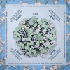 American Mahjong Set 160PCS 32mm 4-Layer Engraved Acrylic Mint Green
