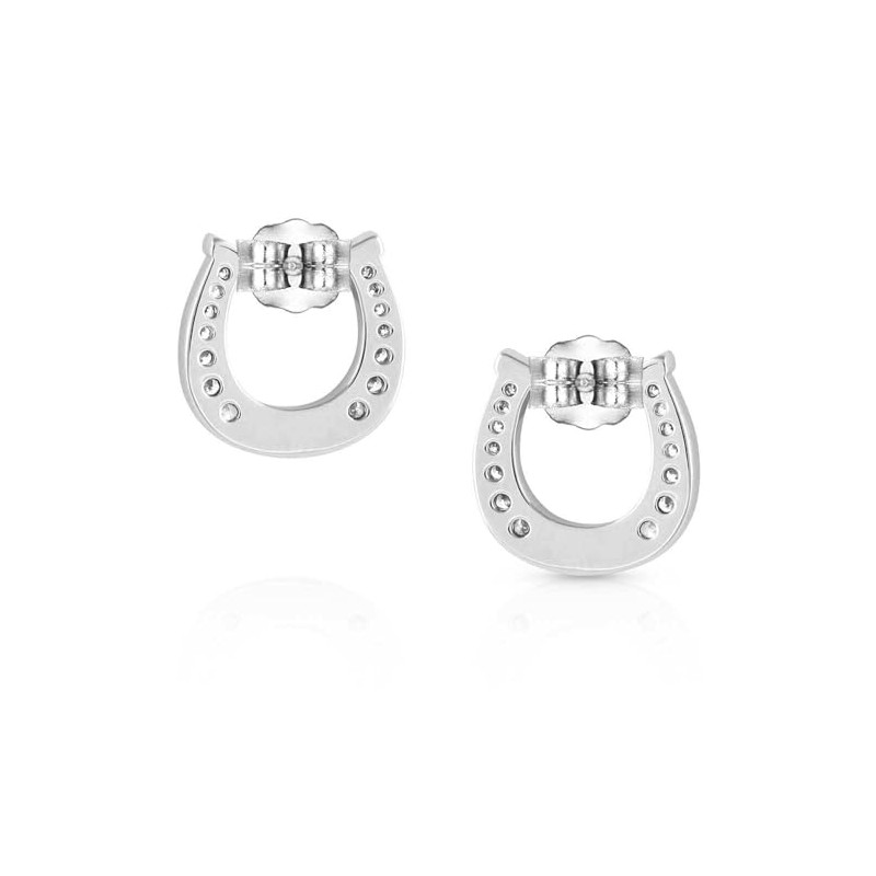 Montana Silversmiths Western Lifestyle Horseshoe Earrings (Destined Luck Turquoise Crystal)