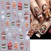 5 Sheets Christmas Nail Art Stickers 3D Snowflake Elk Santa