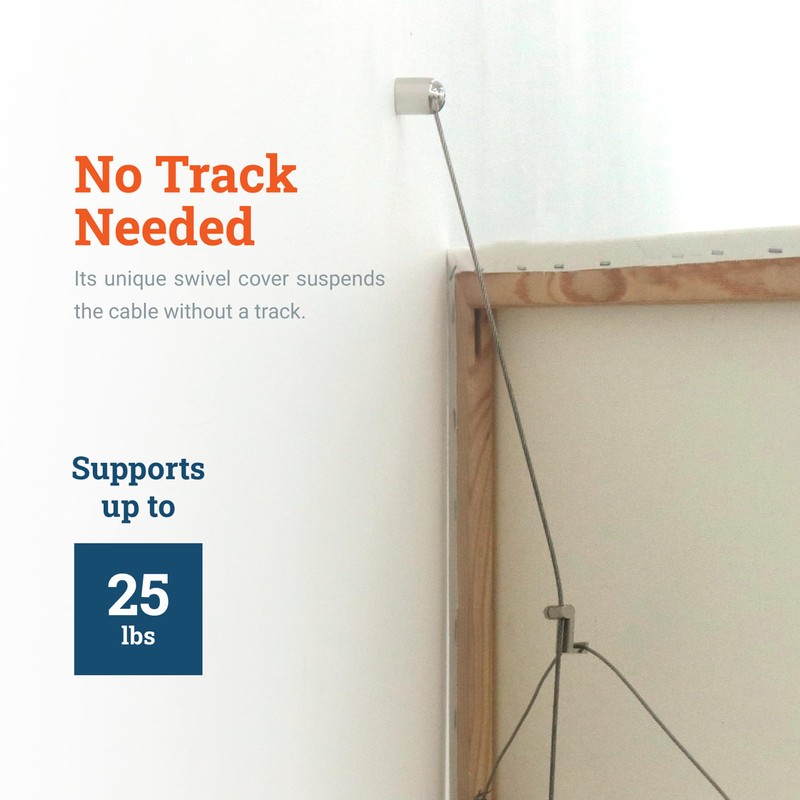 PHS Adjustable Picture Hanging System - Bullet Hanger with Steel