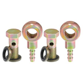 A ABSOPRO Car Oil Cooler Screw Ball Head Adapter Turbo Brake Line Bolt Adapter M10x1.25 5mm OD Bolt Brake Fitting Kit with Washers (Set of 2)