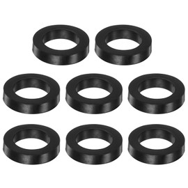 HARFINGTON 8pcs Rubber Spacer 2 Inch OD 1.3 Inch ID 0.4 Inch Thick Neoprene Round Anti Vibration Isolation Pads Isolator Rubber Washers Bushings for Home Cars Boat Accessories, Black