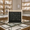 KUKUVR Wooden Ring Display Stand, Velvet 9 Slot Jewelry Organizer