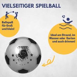 Best Sporting Fun PVC Ball 23 cm Football / Beach Ball / Water Ball, Coloured, silver