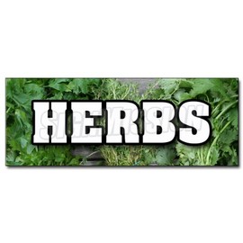 SignMission 12" Herbs Decal Sticker Fresh Organic Basil Leaves Chive Chervil Dill Oregano