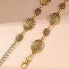 Vintage Oval Carved Metal Waist Chain for Women – Retro