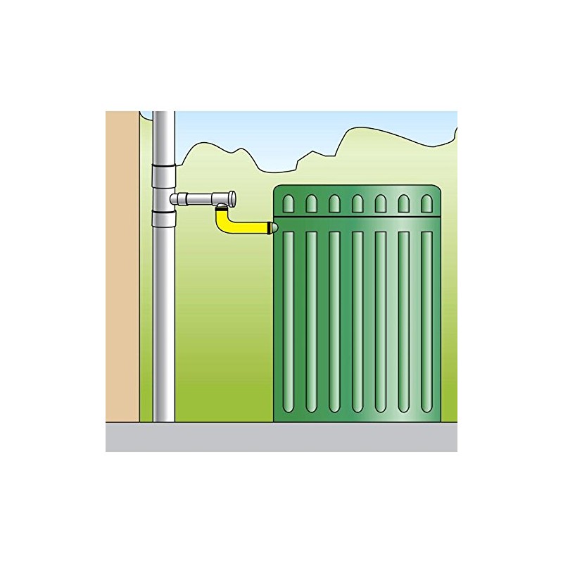 RIBIMEX Ribiland 03669 Rain Water Collector - Grey, 80 mm