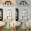WILON Kitchen Light Fixtures Ceiling Mount, Black Ceiling Light Fixtures