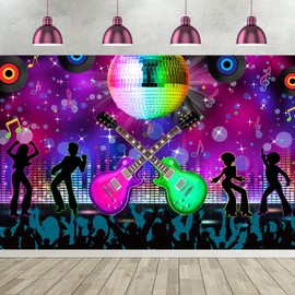 10x8FT Disco Backdrop Back to 70s 80s 90s Disco Ball Stage Photography Background Retro Neon Music Dance Adults Girls Boys Disco Theme Birthday Party Decorations Banner Photo Booth Props