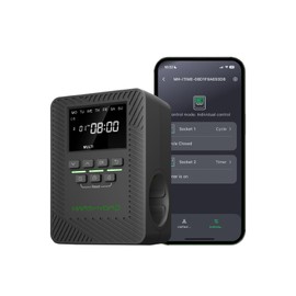 2025 MARS Hydro ITime 2-in-1 Timer Digital Double Socket App Control Individually Programmable 12 On/Off Switches for Use in Home Office and Plant Growth