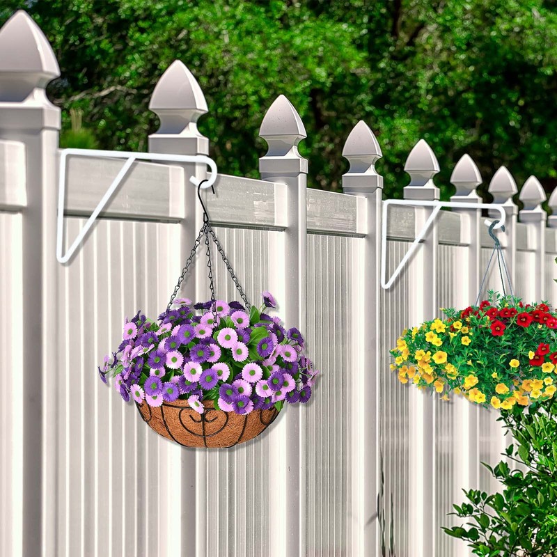 Zacool Vinyl Fence Hooks-4 Pack 5 x 10 Inches Heavy