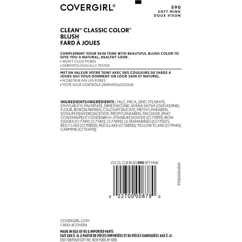 COVERGIRL Classic Color Blush Soft Mink(N) 590, 0.27 Ounce Pan