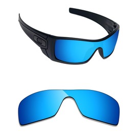 Alphax Ice Blue Mirrored Polarized Replacement Lenses for Oakley Batwolf OO9101 Sunglasses
