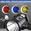 SHUONE57 Rechargeable Spotlight, Super Bright 90000LM Handheld Flashlight Led Spot