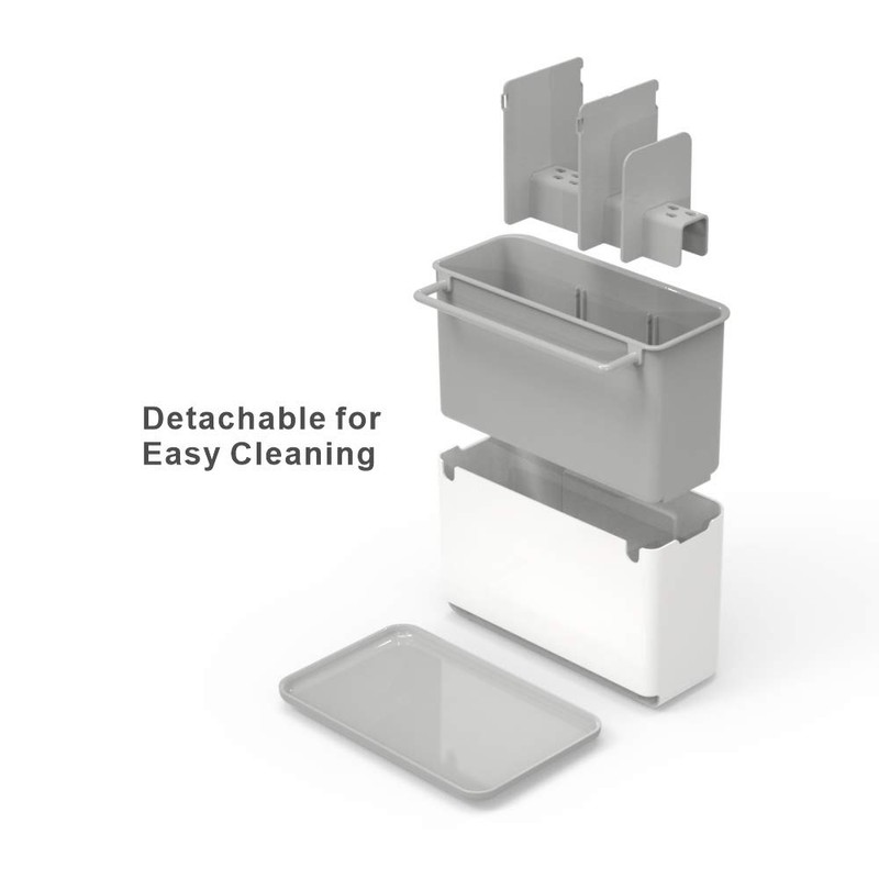 KITCHENDAO Sink Organiser, Kitchen Organiser, Large Wall Mounted Sink Organiser,