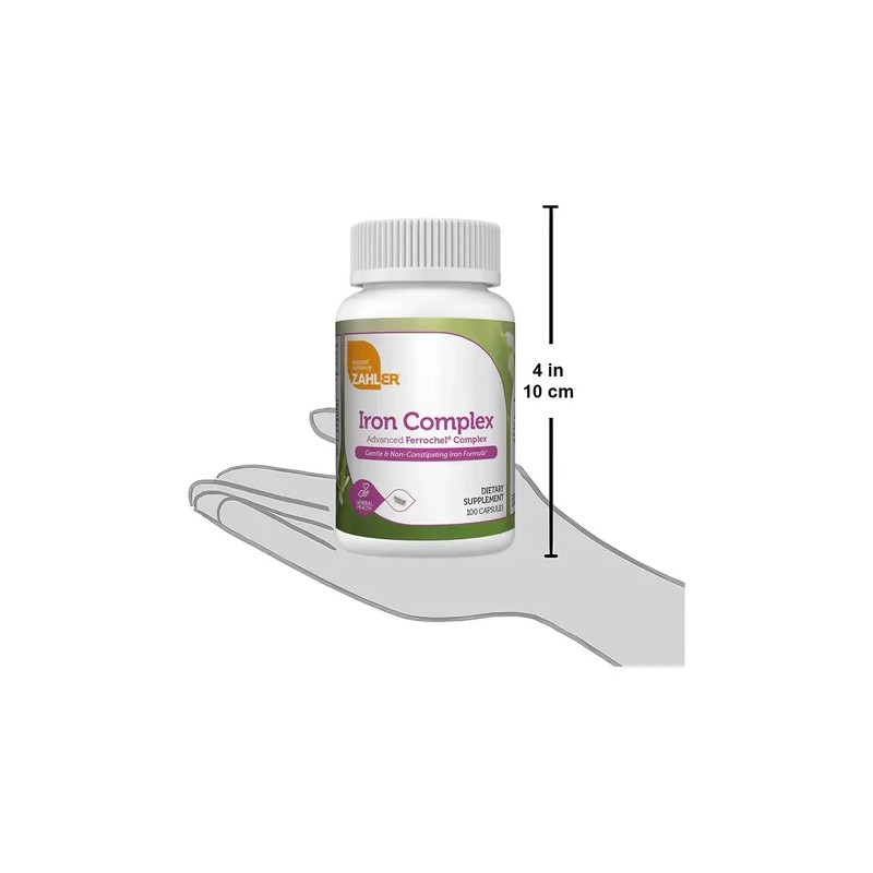 Suplemento en cápsulas blandas Zahler IRON COMPLEX COMPLEJO DE HIERRO