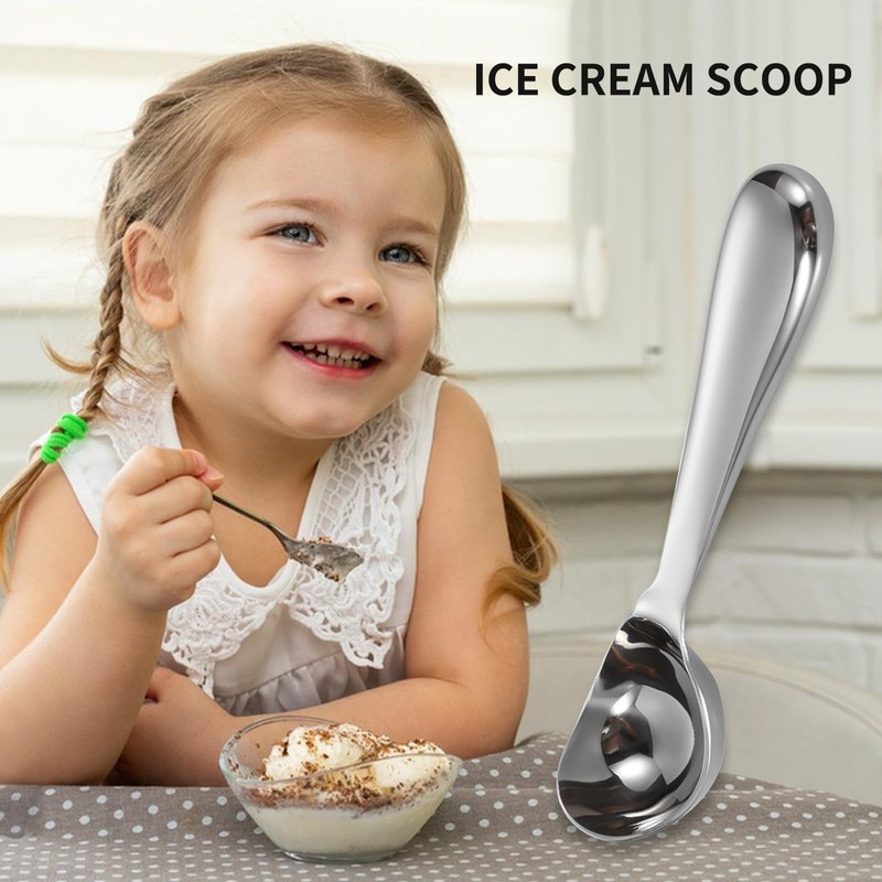 Ice Cream Scoop Stainless Steel with Comfortable Handle, Ice Cream