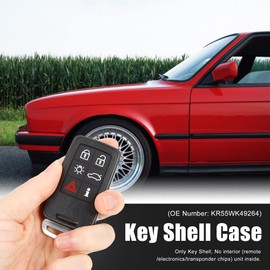 X AUTOHAUX KR55WK49264 Car Key Case Cover for Keyless Remote Control Black for Volvo V60 2013-2016