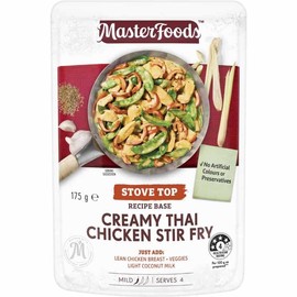 Masterfoods Stir Fry Recipe Base Creamy Thai Chicken 175g **Best Before Nov 2025**