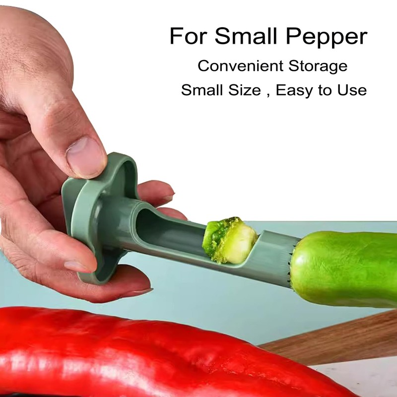 Pepper Seed Corer Remover, Upgrade 2 in 1 Bell Pepper