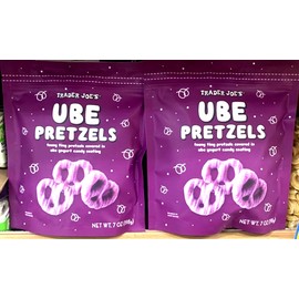 Trader Joe's 2 Packs Trader Joe's UBE Pretzels 7 oz Each Pack, Total 14 oz