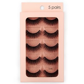5 Pairs Mink Eyelashes Ultra Dense Stage Makeup Natural False Eyelashes Long Eyelashes Extensions Fake Eyelashes (Dolls)