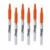 6 x Sharpie Fine Point Retractable Permanent Markers, Orange -