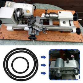 YINETTECH 3 Sets of Nitrile Rubber Drive Belt Lathe Replacement Belt Set Compatible with Emco Unimat 3 & 4 Lathe Drive Belts