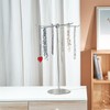 bjewego Rotating Keychain Display Stand - Height-adjustable Brushed Silver Metal