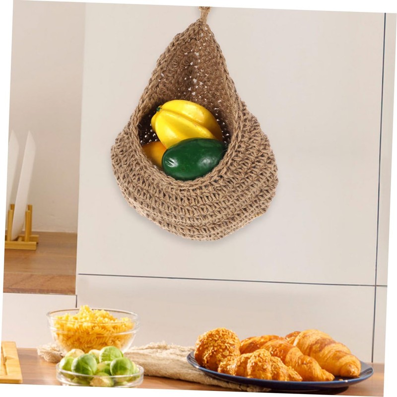 CHILDWEET 3pcs Bohemian Wall Teardrop Baskets Stylish Fruit Vegetable Storage