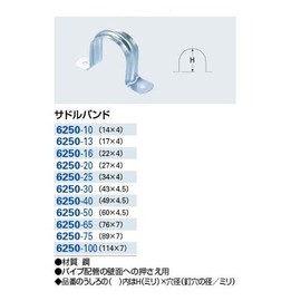 Kakudai Saddle Band 6250-100 114×7mm for Pressing Pipe Plumbing Wall