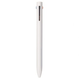 MUJI 02553029 Triangular Ballpoint Pen, White, Ink Black/Blue/Red, Lead Diameter 0.03 inches (0.7 mm), Oil-based