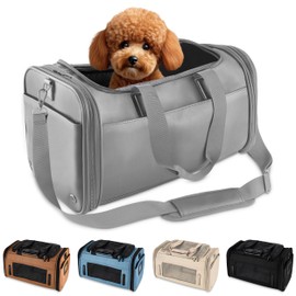 TSA Airline Approved PU Leather Luxury Pet Carrier - Size XS/S - for Small Dogs and Cats