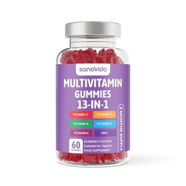 Multivitamin Gummies for Women & Men - 5 Months Supply - 13 Multivitamins & Minerals - 150 Vitamin Gummies - with Vitamin C, A, D, B, Biotin & Zinc - Berry Flavoured Chewable Multivitamins Adults
