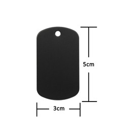 Aluminium Engraving Blanks Aluminium Rectangle Blank Tags Punching Blanks Engraving Blanks Dog Tag Pack of 25 (Black)