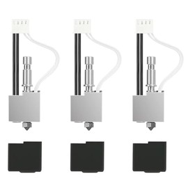 3-Pack Hardened Hotend for Cobra S1 Combo 0.2 mm 0.4 mm 0.6 mm, Print Head Extruder Kit, Hot End Heating Block, Heating Rod, Heating Rod, Thermistor, Brass Nozzle for Anycubic 3D Printer Accessories