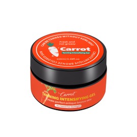 Yargkos 100ml Carrot Tanning Intensifying Gel, 3.38 fl.oz Intensive Tanning Gel, Tanning Bed Lotion Accelerator for Outdoor Sun, Women Natural Moisturizing Tanning Cream, Men Fast Bronzing Butter Tanning Oil