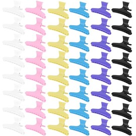 48 Pcs Colorful Hair Clips for Styling Sectioning, YISSION Butterfly Hair Clips Salon Hair Clamps for Cutting, Hair Styling Accessories for Women Girls