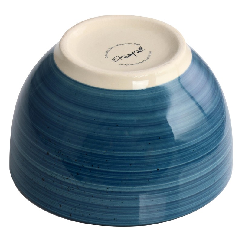 Elama Gia 24 Piece Round Stoneware Dinnerware Set in Dark