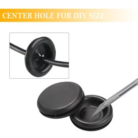 Beenlen 170 Pcs Closed Rubber Grommet Assortment Kit, 7 Sizes Solid Hole Plugs Assortment for Wire Electrical Appliance Plumbing