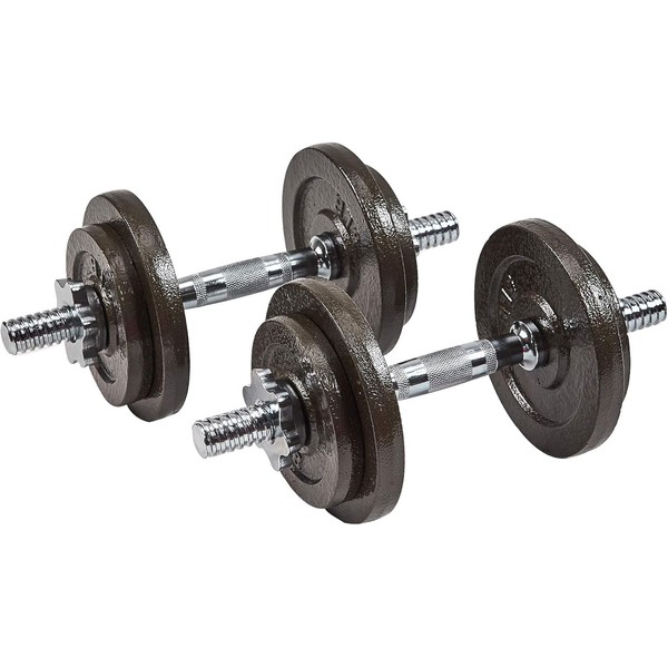 Elevon Adjustable Dumbbell Set, 40LB Cast Iron Weight Plates with