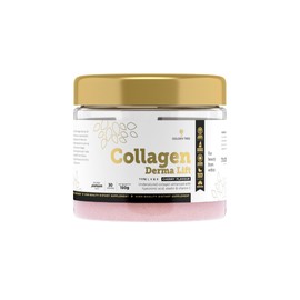 Golden Tree Collagen Derma Lift – Kollagen-Peptide-Pulver Typ I, V & X mit Hyaluronsäure, Elastin & Vitamin C – für Haut, Haare & Nägel – Kirsche