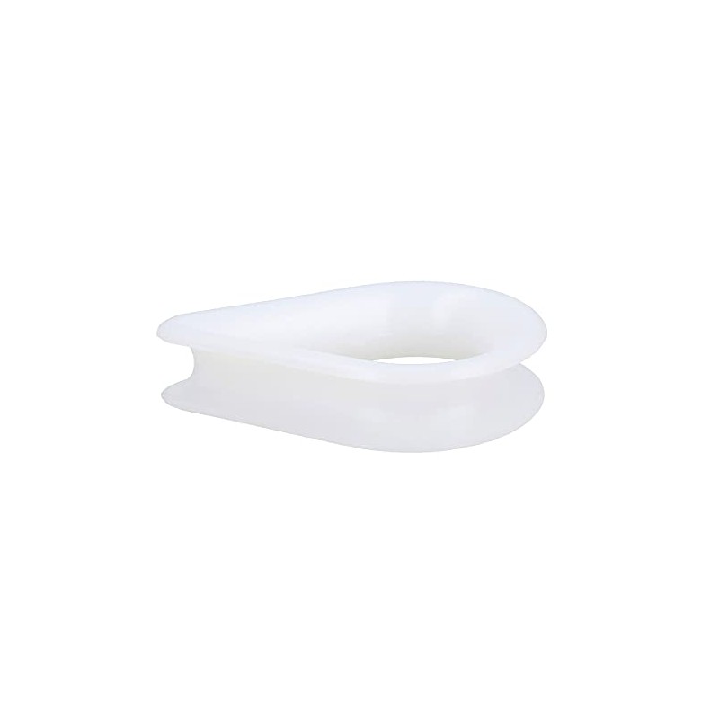 2 PACK White Nylon Rope Splice Thimble 6mm Rope Spliced